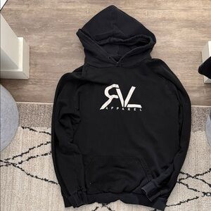 RV Apparel Men's Black Logo Hoodie